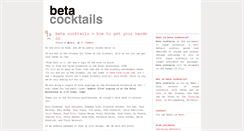 Desktop Screenshot of betacocktails.com